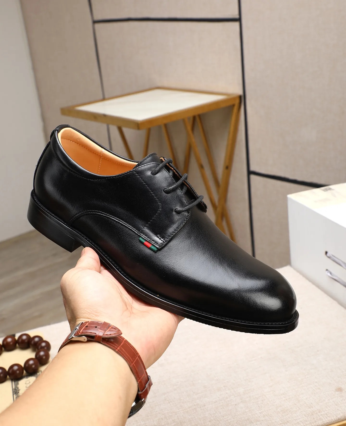 Men's shoes 💰520 📛📛Original (water-dyed cow lining) GUCCI official website formal shoes🌀 Italian 🇮🇹Imported cowhide➕Top imported water-dyed cowhide lining💋Finely handmade Original bottom, the real thing looks better when photographed in person Standard size 38-44